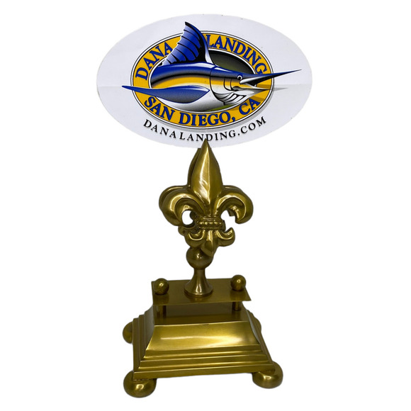 Fleur De Lis Picture Card Holder Gold Colored - Picture 3 of 7